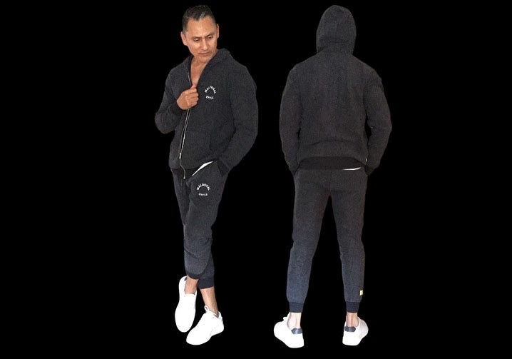 UNISEX SUEDED FLEECE FULL ZIP HOODIE